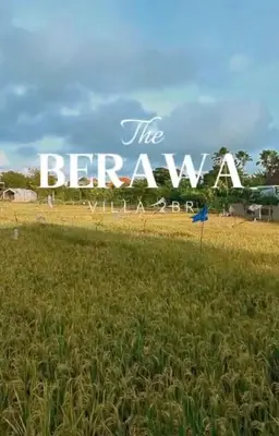 a sign that says the berry park in a field at Brand new central Villa in Canggu