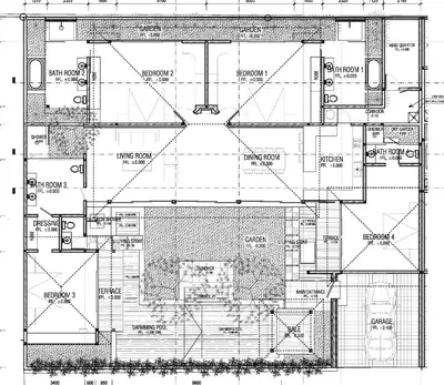 a floor plan of a house at Villa Odyssey in Seminyak