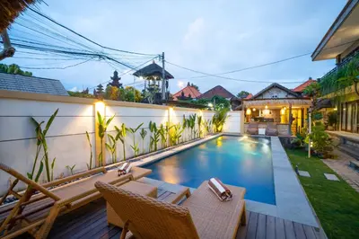an image of a swimming pool in a villa at Sleepwell Seminyak in Seminyak