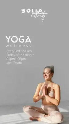 a woman is sitting in a yoga pose at Solia Legian Bali in Legian