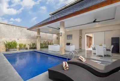 an image of a swimming pool in a villa at Villa Destino - Seminyak Bali in Seminyak