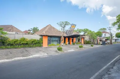 a street with houses on the side of the road at Villa Jerami & Spa in Seminyak