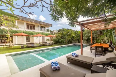 an image of a villa with a swimming pool at Villa Seriska Jimbaran - Spacious 5BR Private Pool Villa with Private Cook, Spa & Tour in Jimbaran