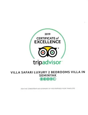 a certificate of excellence in equivalence logo at Villa Safari in Seminyak