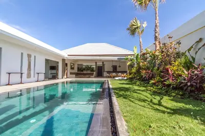 a swimming pool in the backyard of a villa at Villa Nala - Amazing 3-Bedroom in Seminyak in Seminyak