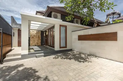 a rendering of a house with a driveway at Entrada Seminyak Villa By Nagisa Bali in Seminyak