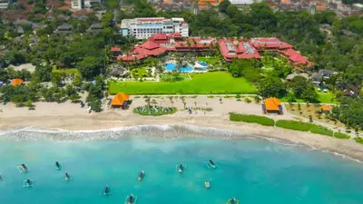 an aerial view of a resort on the beach at Holiday Inn Resort Baruna Bali by IHG in Kuta