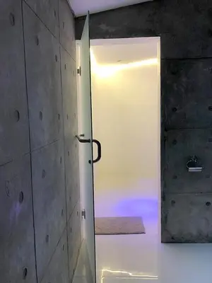 an open door with a light in a room at PROMO! Private Vacation Rentals Villa, 2 Pools,4 Bedrooms,4 Bathrooms, Bali Seminyak in Seminyak