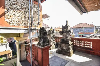 a view from the balcony of a building at Puri Agung Homestay in Kuta