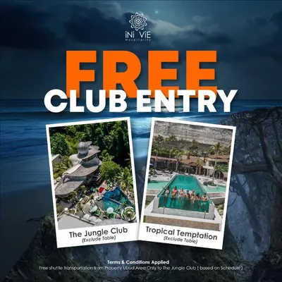 a magazine cover for a free club entry at Kecapi Villa Seminyak by Ini Vie Hospitality in Seminyak
