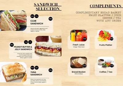 a menu for a fast food restaurant with different foods at Kumpul Kumpul Villa Seminyak - CHSE Certified in Seminyak