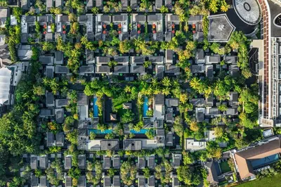 an overhead view of a city at W Bali - Seminyak in Seminyak