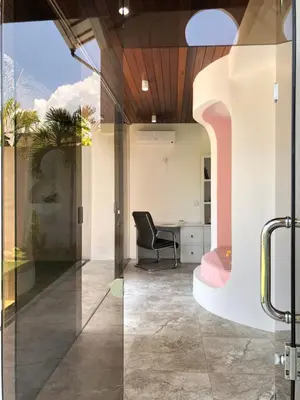 an office with a chair and a desk at Villa Dea in Nusa Dua