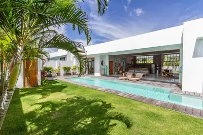 a swimming pool in the backyard of a villa at Villa Maje by Alfred in Bali in Seminyak
