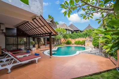 an image of a swimming pool in a villa at Nipper Villa - Spacious 4BR in Canggu in Canggu