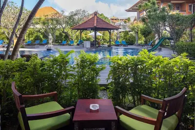a view of the pool at a resort at Adi Dharma Hotel Kuta in Kuta