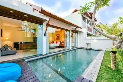 an image of a swimming pool in a villa at Del Cielo Villa Seminyak in Seminyak
