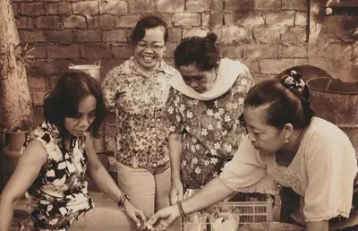 a group of women standing next to each other at Genta House in Kuta