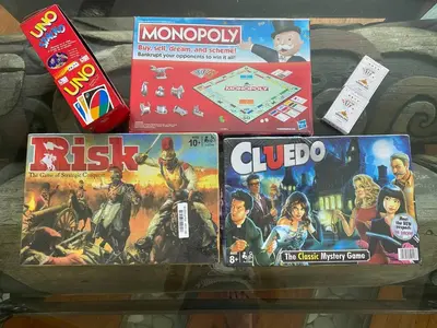 a group of games on a table at Saga Villas ULTRA in Seminyak