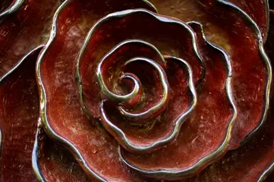 a close up of a red object with a spiral at The Claremont Luxury Villas in Seminyak