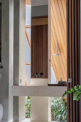 a house with a mirror on the side of it at Beyond Bayou in Seminyak