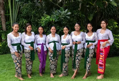 a group of women posing for a picture at Villa Anaya Manis in Seminyak