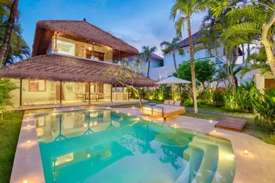 an image of a villa with a swimming pool at Villa Chandika - 4 BDR Villa with private Pool, walk to the beach in Seminyak