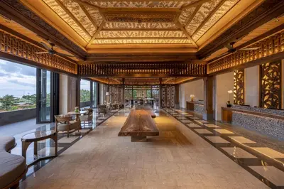 a large room with a long table and chairs at AYANA Segara Bali in Jimbaran