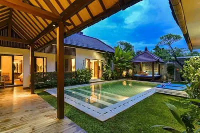 an image of a villa with a swimming pool at Villa Intan in Legian