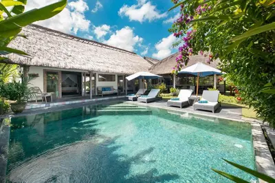 an image of a swimming pool in a villa at Gorgeous Balinese Designed 3 Bed Villa, Top Pick! in Seminyak